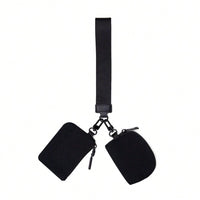 KeyChain Wallet Wristlet Wallets For Women Mini Zip Dual Pouch Wristlet