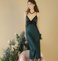 0 Ultra-long Nightdress Maillard Color Series With Removable Chest Pad