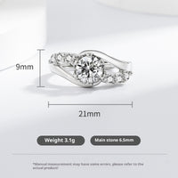 Design High-grade Diamond Ins Style Couple Finger Ring