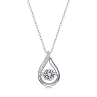 Dynamic – 1-Carat Moissanite Pendant Necklace in S925 Sterling Silver Platinum-Plated