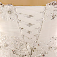 Long Tail Tube Top Lace Wedding Dress