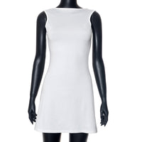 Backless Ruffles Casual Package Hip Dress