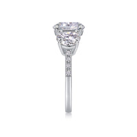 Three Shining Stars - A Fashionable And Luxurious Jewelry Piece Set With 3-carat Moissanite S925 Sterling Silver And Platinum-plated Diamond