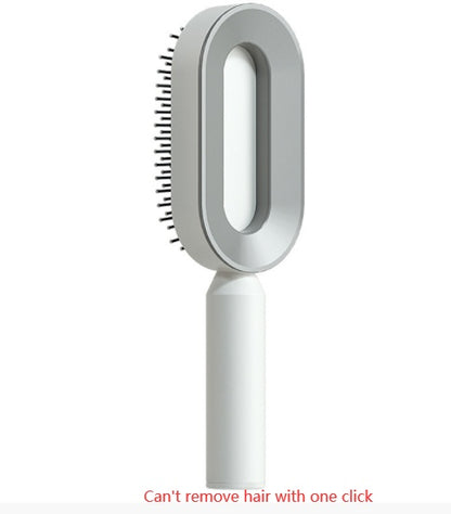 Self-cleaning Hair Brush For Women One-key Cleaning Hair Loss Airbag Massage Scalp Comb Anti-Static Hairbrush
