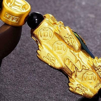 Feng Shui Green Stone Bead Bracelet – Wealth Pi Xiu Design for Men & Women