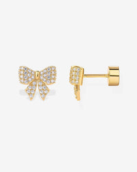 Design Feeling Electroplating 18K Gold Flower Zircon Ear Studs