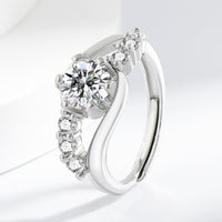 Design High-grade Diamond Ins Style Couple Finger Ring